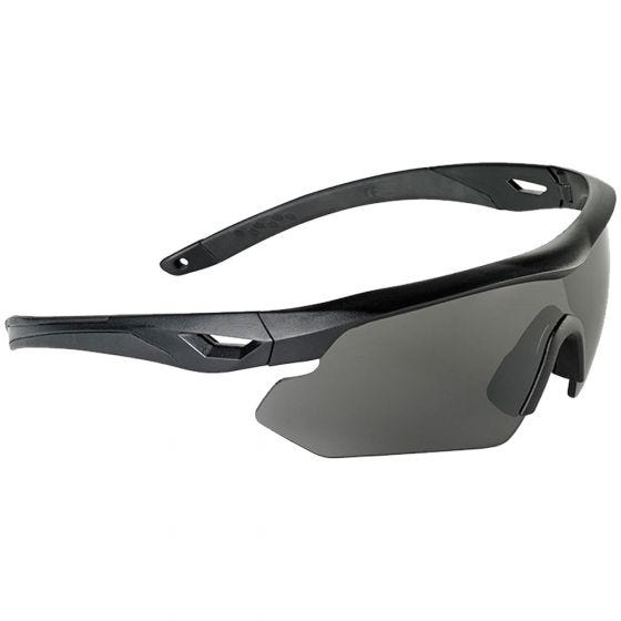 Okulary Taktyczne Swiss Eye Nighthawk - Zestaw 3 Wymiennych Wizjerów - Czarne