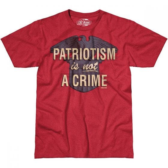 Koszulka T-shirt 7.62 Design Patriotism is not a Crime Scarlet Heather