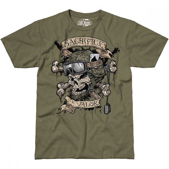 Koszulka T-shirt 7.62 Design Sacrifice & Valor Military Green