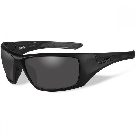 Okulary Taktyczne Wiley X WX Nash - Polarized Smoke Grey - Czarne