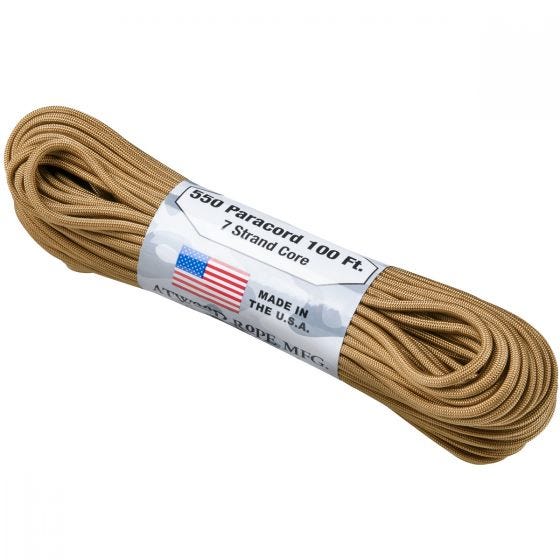 Linka Paracord Atwood Rope 550 Lbs. Coyote