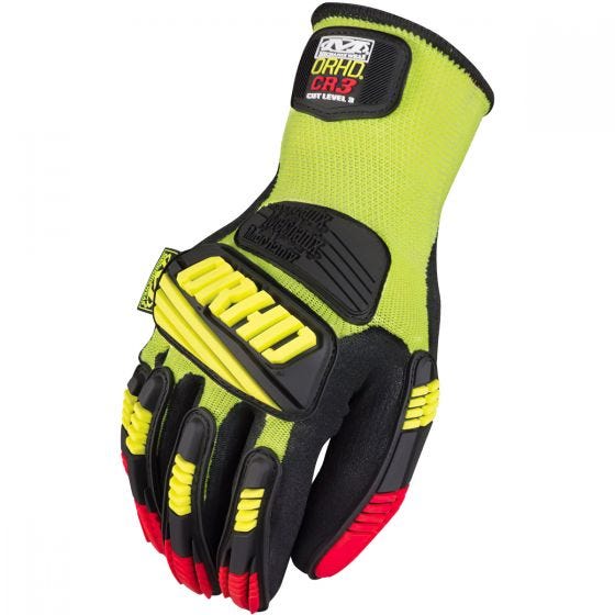 Rękawice Taktyczne Mechanix Wear The Safety M-Pact ORHD Knit CR3 Hi-Viz Yellow