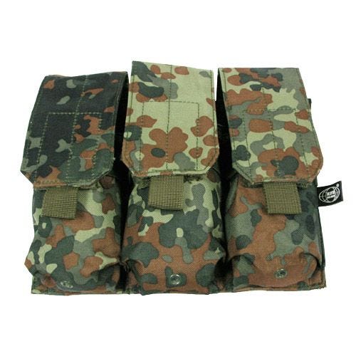 Ładownica Potrójna MFH na Magazynki M4/M16 MOLLE Flecktarn