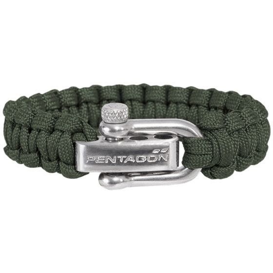 Bransoleta Pentagon Survival Bracelet Camo Green