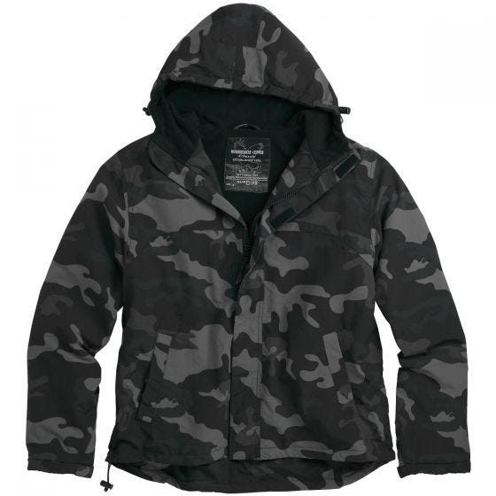 Kurtka Surplus Windbreaker Zipper Black Camo