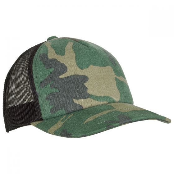 Czapka YP Camo Trucker Woodland/Czarna