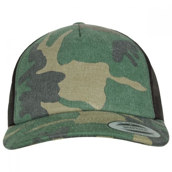 Czapka YP Camo Trucker Woodland/Czarna