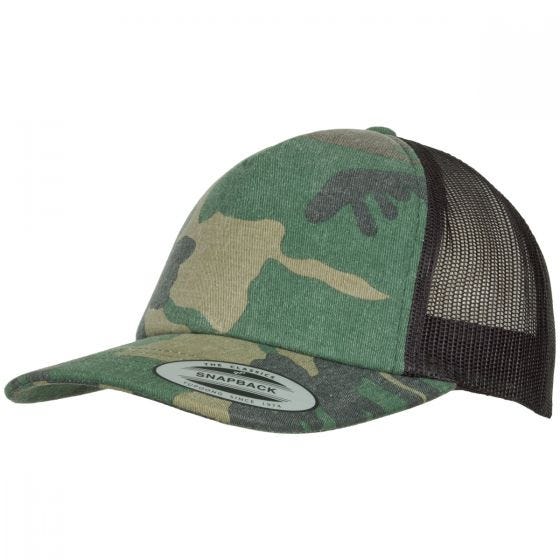 Czapka YP Camo Trucker Woodland/Czarna