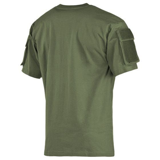 Koszula MFH US z Kieszeniami na Rękawach Krótki Rękaw - OD Green