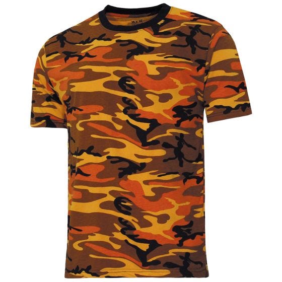 Koszulka T-shirt MFH US Streetstyle - Orange Camo