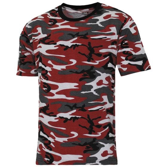 Koszulka T-shirt MFH US Streetstyle - Red Camo
