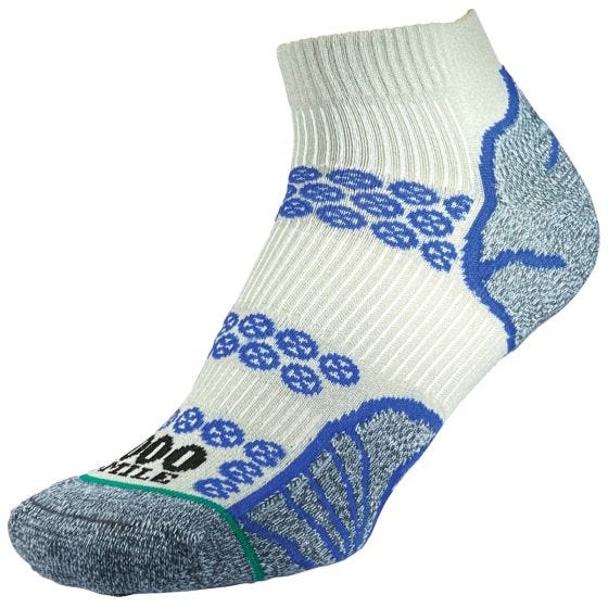 Skarpety 1000 Mile Lite Anklet Repreve Double Layer Srebrne/Royal Blue