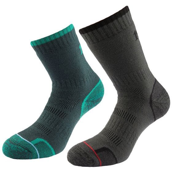 Skarpety 1000 Mile 2 Szt. Emerald/Charcoal