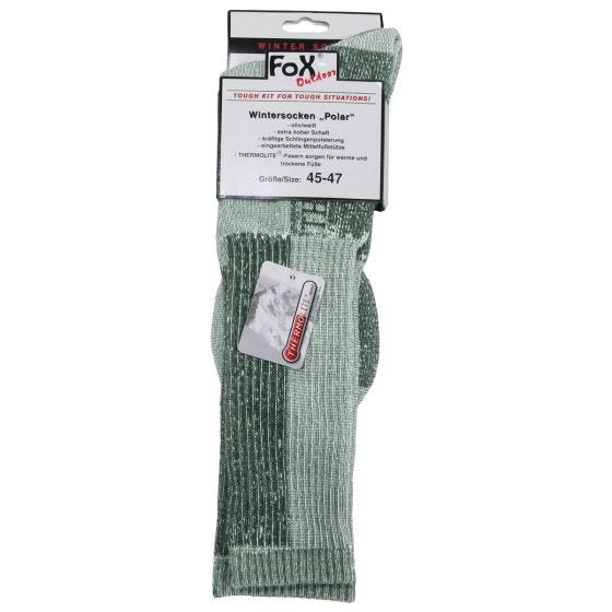 Skarpety Fox Outdoor Polar Winter Oliwkowo/Białe