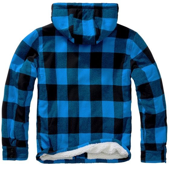 Kurtka Brandit Lumberjacket Hooded Czarno-Niebieska