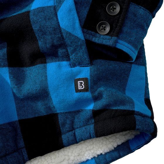 Kurtka Brandit Lumberjacket Hooded Czarno-Niebieska