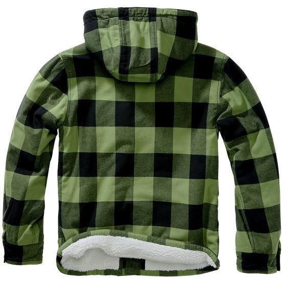 Kurtka Brandit Lumberjacket Hooded Czarno-Oliwkowa