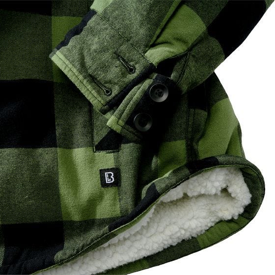 Kurtka Brandit Lumberjacket Hooded Czarno-Oliwkowa