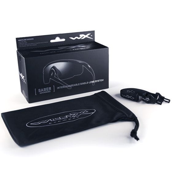 Okulary Taktyczne Wiley X Saber Advanced - Smoke Grey + Clear - Czarne