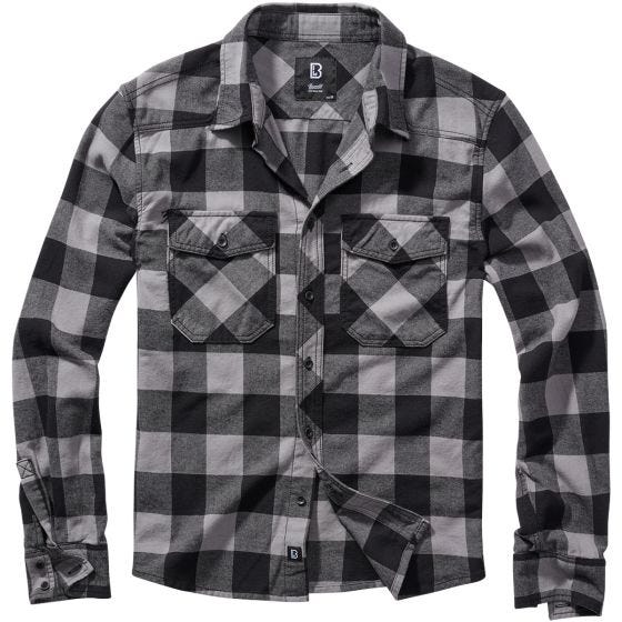 Koszula Brandit Check Czarna / Charcoal Grey