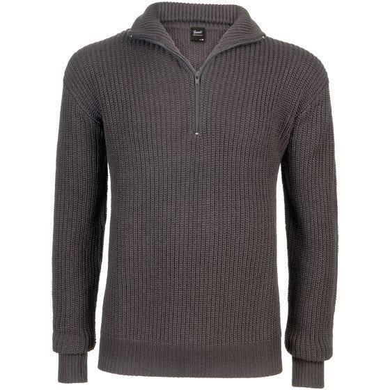 Sweter Brandit Marine Pullover Troyer Anthracite