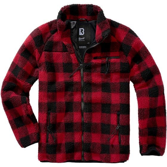 Kurtka Polarowa Brandit Teddyfleece Czerwono-Czarna