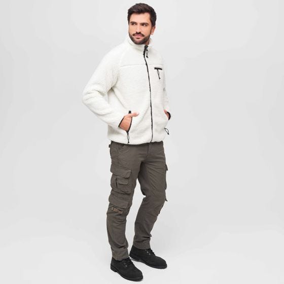 Kurtka Polarowa Brandit Teddyfleece Biała
