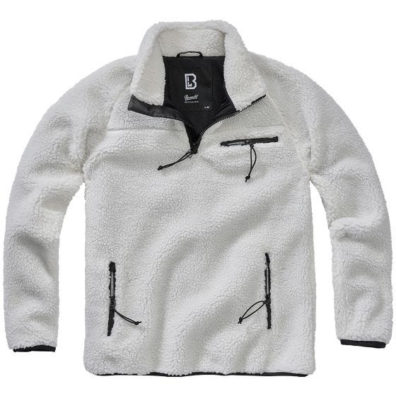 Polar Brandit Teddyfleece Troyer Biały