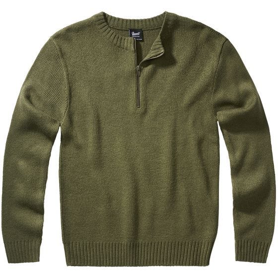 Sweter Brandit Armee Pullover Troyer Oliwkowy