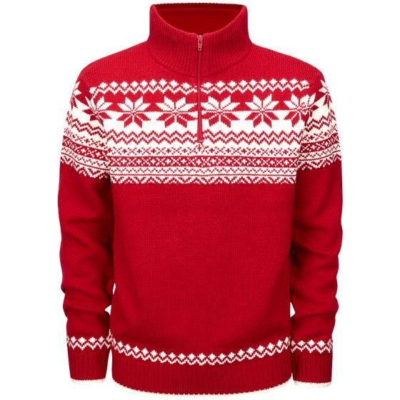 Sweter Brandit Troyer Norweger Pullover Czerwony