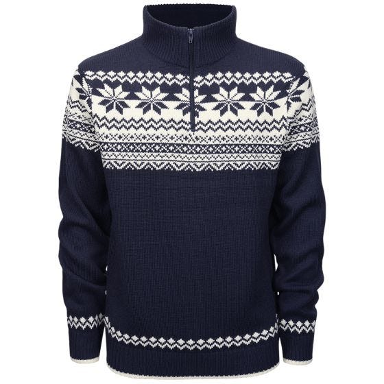 Sweter Brandit Troyer Norweger Pullover Granatowy