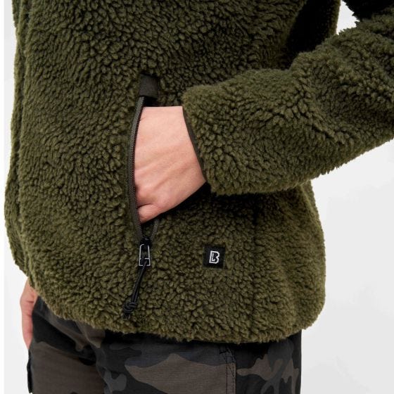 Kurtka Polarowa Damska Brandit Teddyfleece Oliwkowa