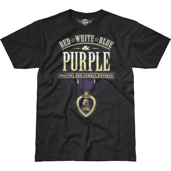 Koszulka T-shirt 7.62 Design Combat Wounded Purple Heart Battlespace Czarna