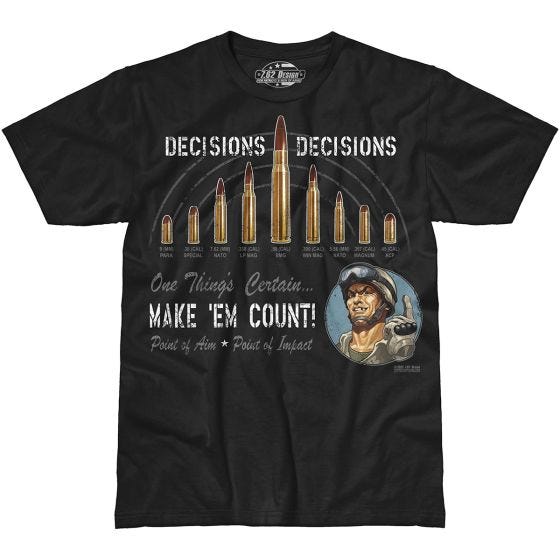 Koszulka T-shirt 7.62 Design Decisions Decisions Czarna