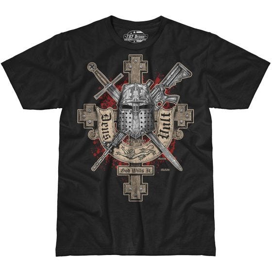 Koszulka T-shirt 7.62 Design Deus Vult Czarna