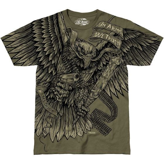 Koszulka T-shirt 7.62 Design In Arms We Trust Military Green