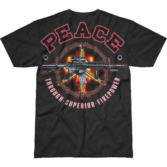 Koszulka T-shirt 7.62 Design Peace Through Superior Firepower Battlespace Czarna
