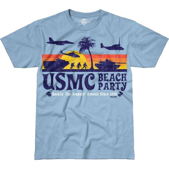 Koszulka T-shirt 7.62 Design USMC Beach Party Battlespace Sky Blue