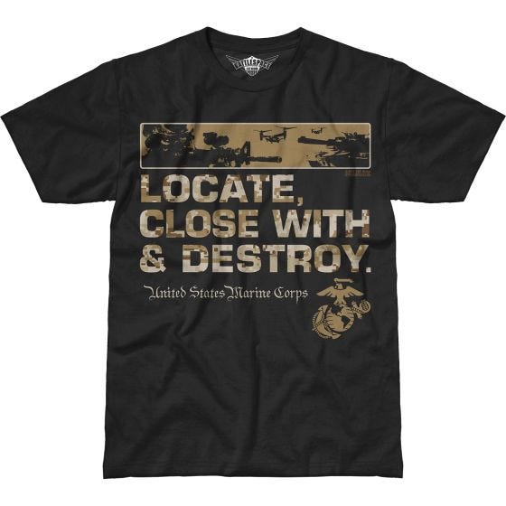 Koszulka T-shirt 7.62 Design USMC Locate Battlespace Czarna