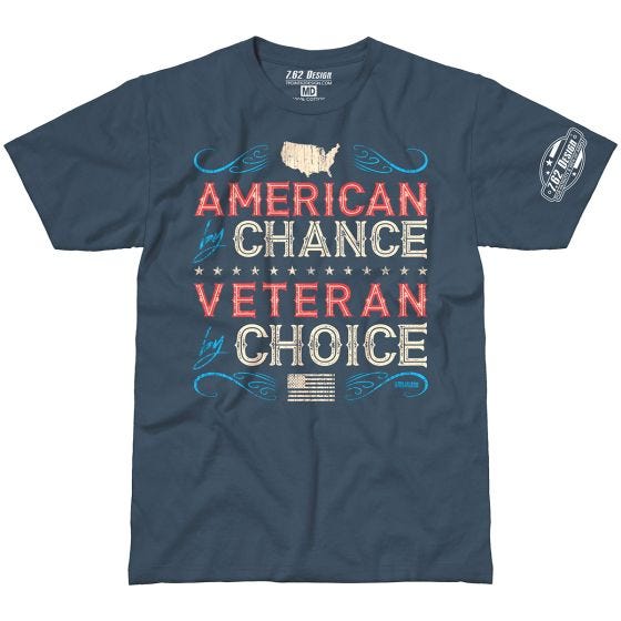 Koszulka T-shirt 7.62 Design Veteran By Choice American Indigo