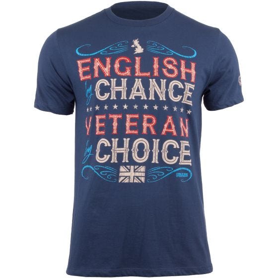 Koszulka T-shirt 7.62 Design Veteran By Choice English Indigo Blue