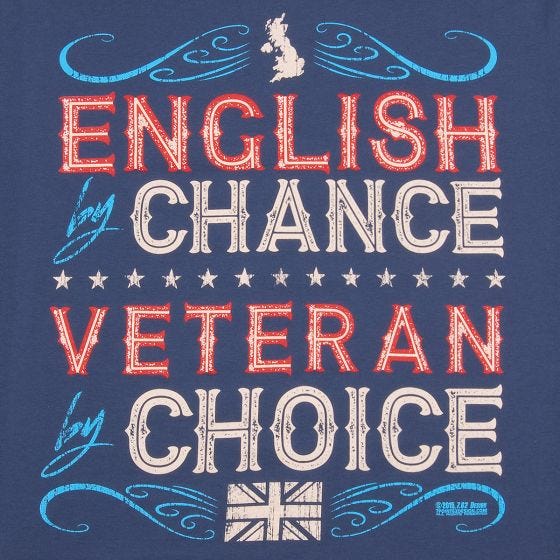 Koszulka T-shirt 7.62 Design Veteran By Choice English Indigo Blue