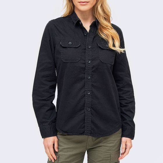 Koszula Damska Brandit Vintage Longsleeve Czarna