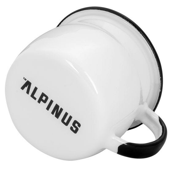 Kubek Emaliowany Alpinus Ryś Biały