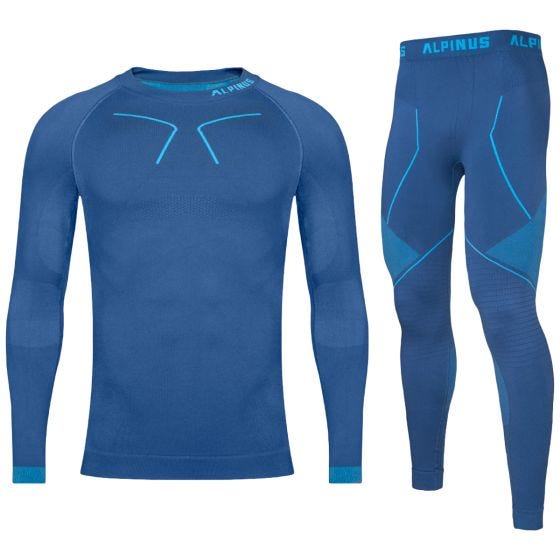 Bielizna Termoaktywna Męska Alpinus Tactical Base Layer Set Niebieska