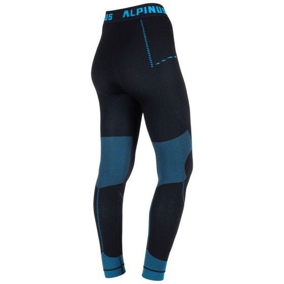 Spodnie Termoaktywne Damskie Alpinus Tactical Base Layer Czarno-Niebieskie
