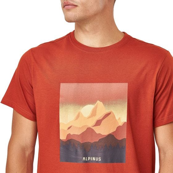 Koszulka T-Shirt Alpinus Active Drefekal Pomarańczowa
