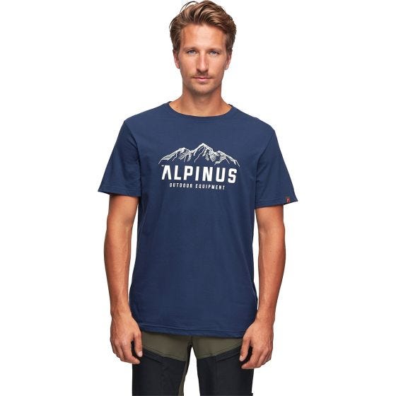 Koszulka T-Shirt Męska Alpinus Mountains Active Niebieska