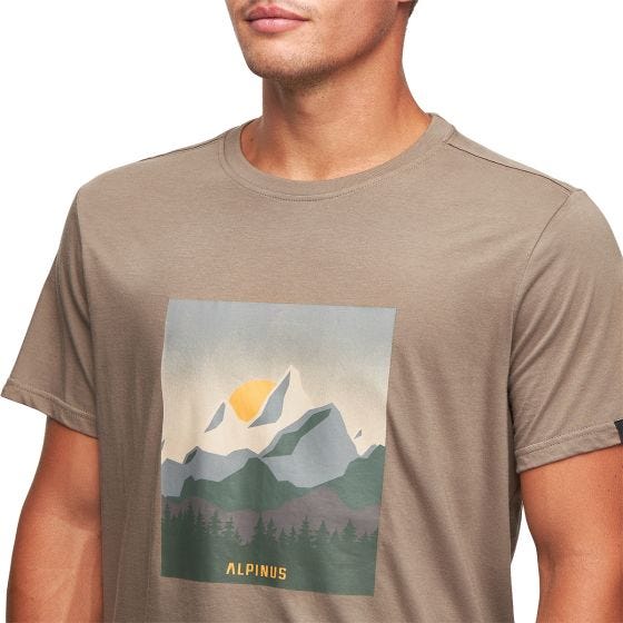 Koszulka T-Shirt Alpinus Active Numbur Beżowa
