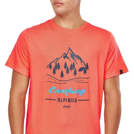 Koszulka T-Shirt Męska Alpinus Active Polaris Różowa